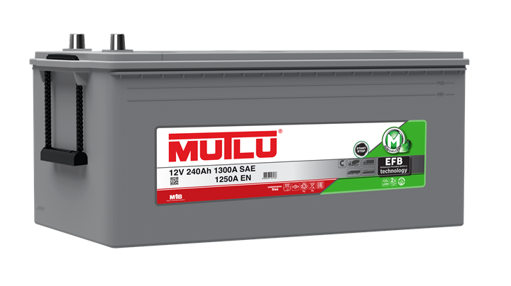 Mutlu 12V 240 Ah (Amper) 1250 A (EN) EFB Akü