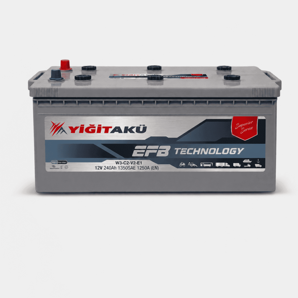 Yiğit 12V 240 Ah (Amper) EFB Akü