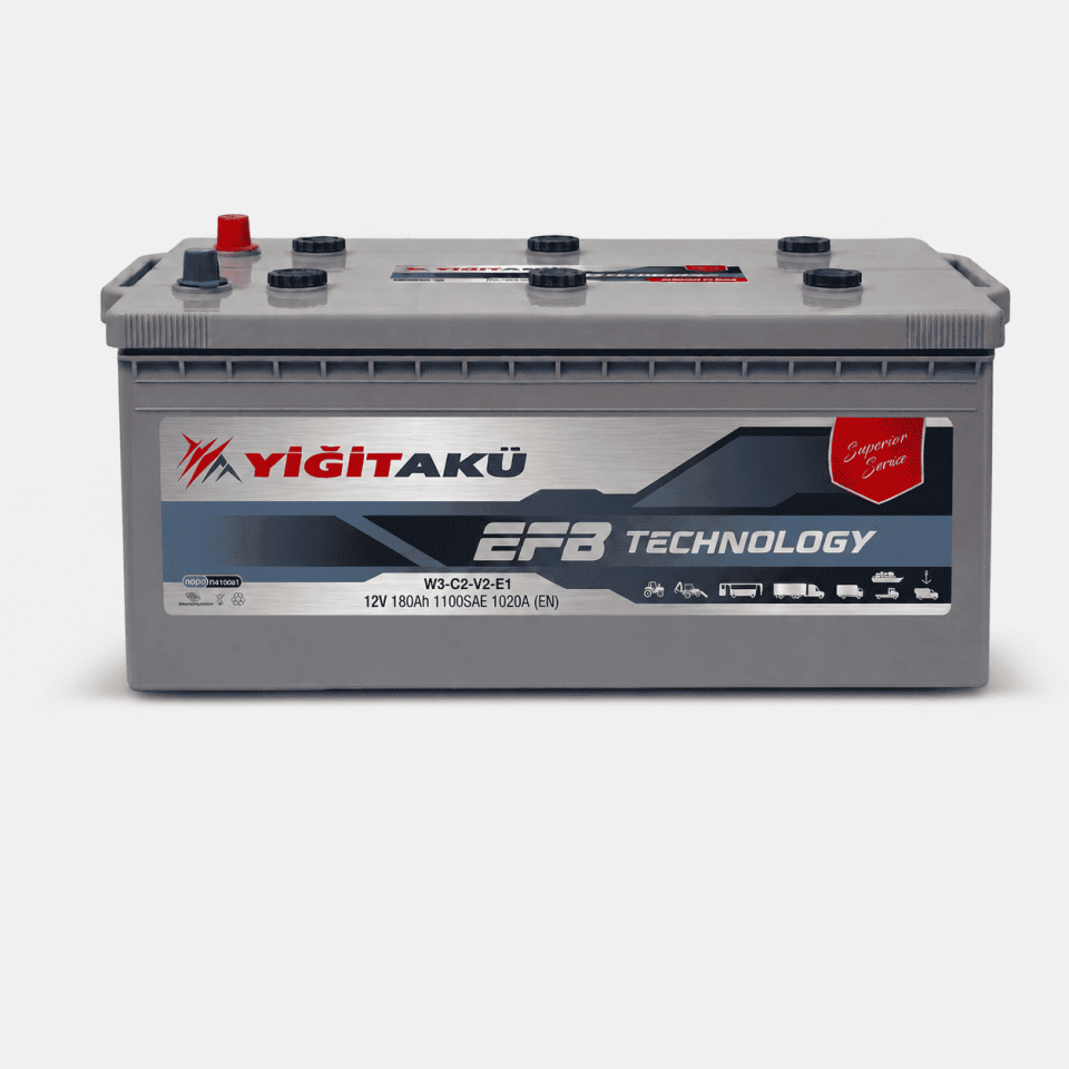 Yiğit 12V 180 Ah (Amper) EFB Akü