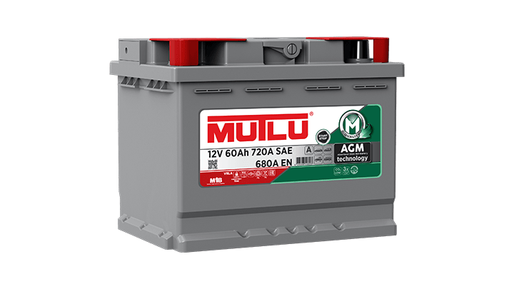 Mutlu 12V 60 Ah (Amper) 680 A (EN) Start Stop AGM Akü