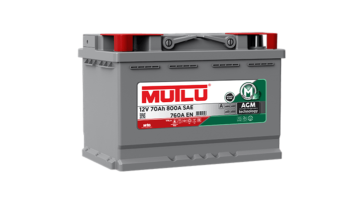 Mutlu 12V 70 Ah (Amper) 760 A (EN) Start Stop AGM Akü