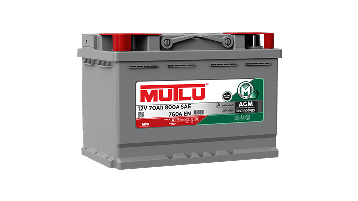Mutlu 12V 70 Ah (Amper) 760 A (EN) Start Stop AGM Akü