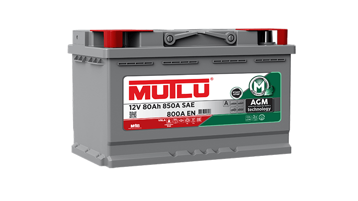 Mutlu 12V 80 Ah (Amper) 800 A (EN) Start Stop AGM Akü