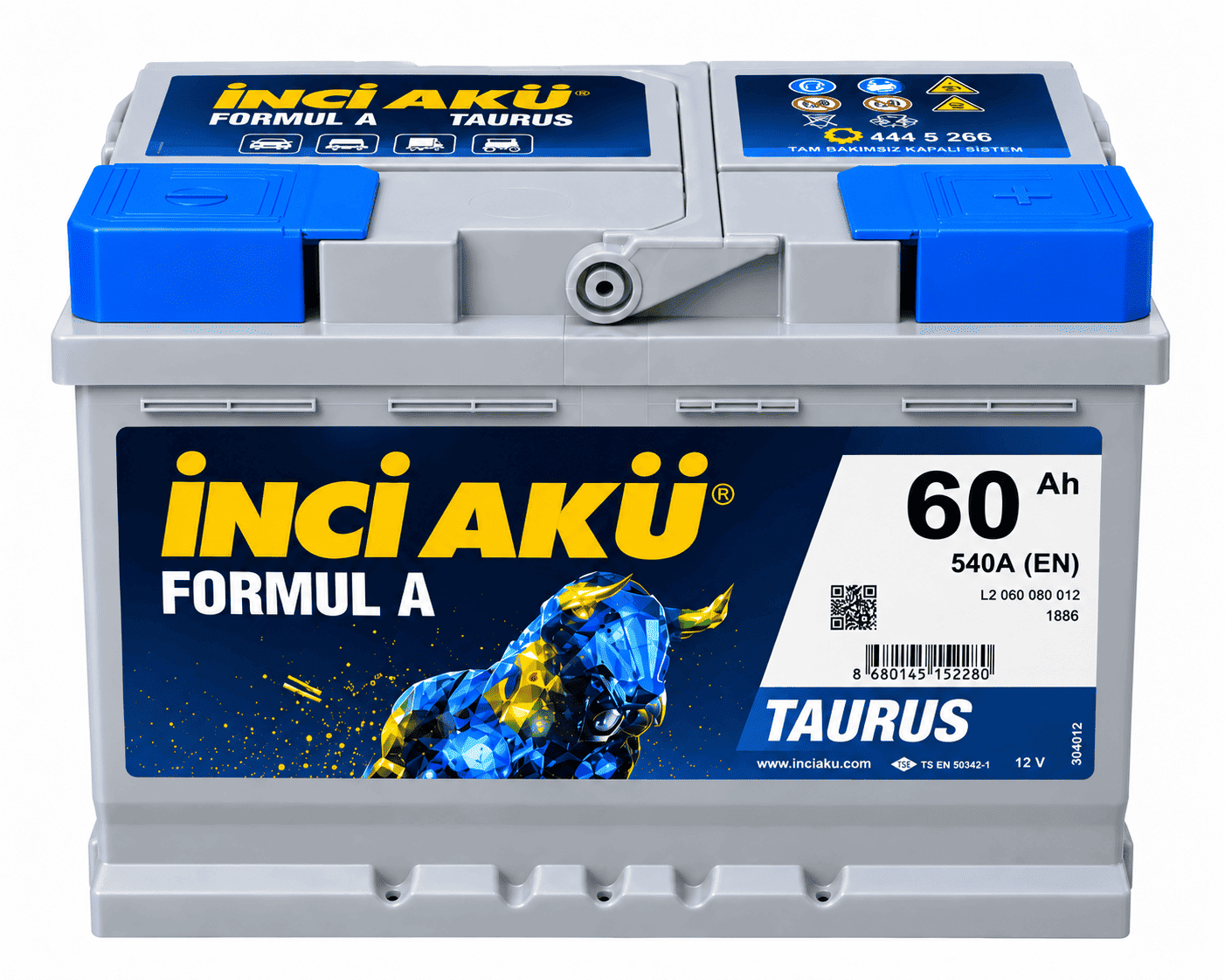 İnci 12V 60 Ah (Amper) 540 A (EN) Akü