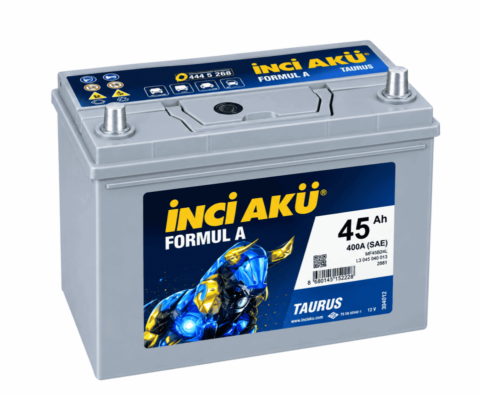 İnci 12V 45 Ah (Amper) 400 A (SAE) Dar Japon Akü