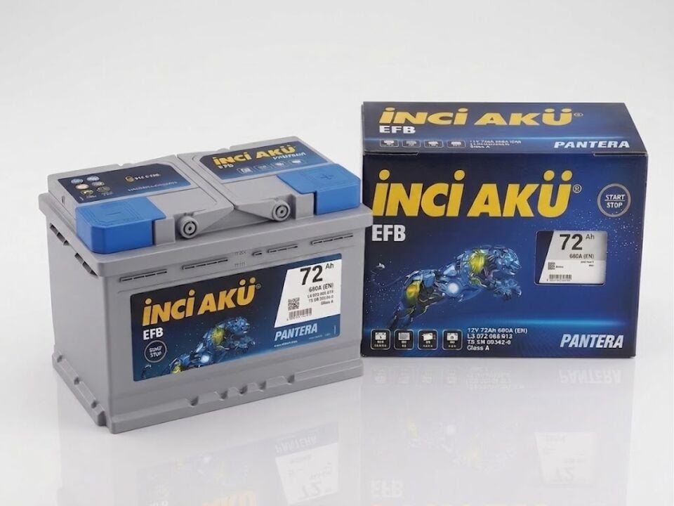 İnci 12V 72 Ah (Amper) Start Stop EFB Pantera Akü