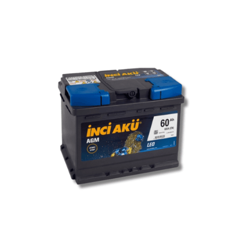 İnci 12V 60 Ah (Amper) Start Stop AGM Leo Akü (3 Yıl Garantili)