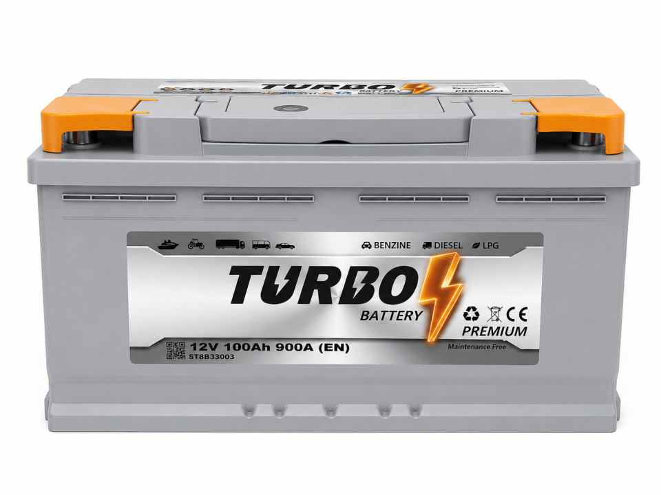 Turbo 12V 100 Ah (Amper) 900 A (EN) Akü